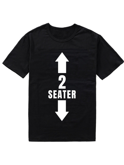 Men's Graphic T-Shirt Bold Arrows And Playful Typography With Large White Text Seater