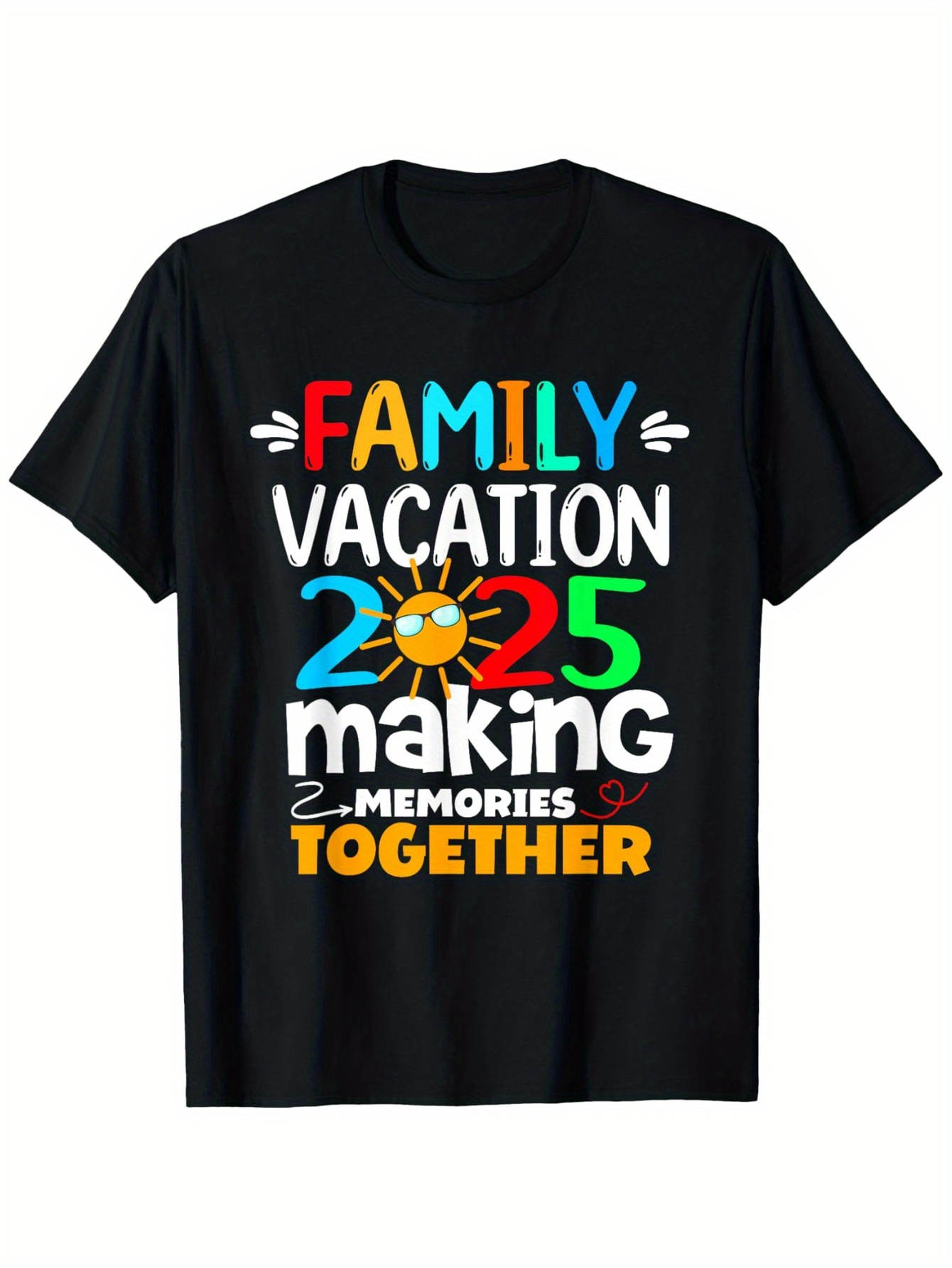 Men's Graphic T-Shirt Colorful Family Vacation Making Memories Together Sun T Shirt