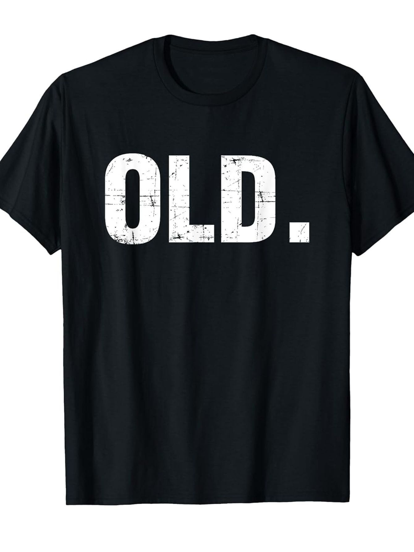 Men's Graphic T-Shirt Old Distressed Texture Bold Letters Statement Word
