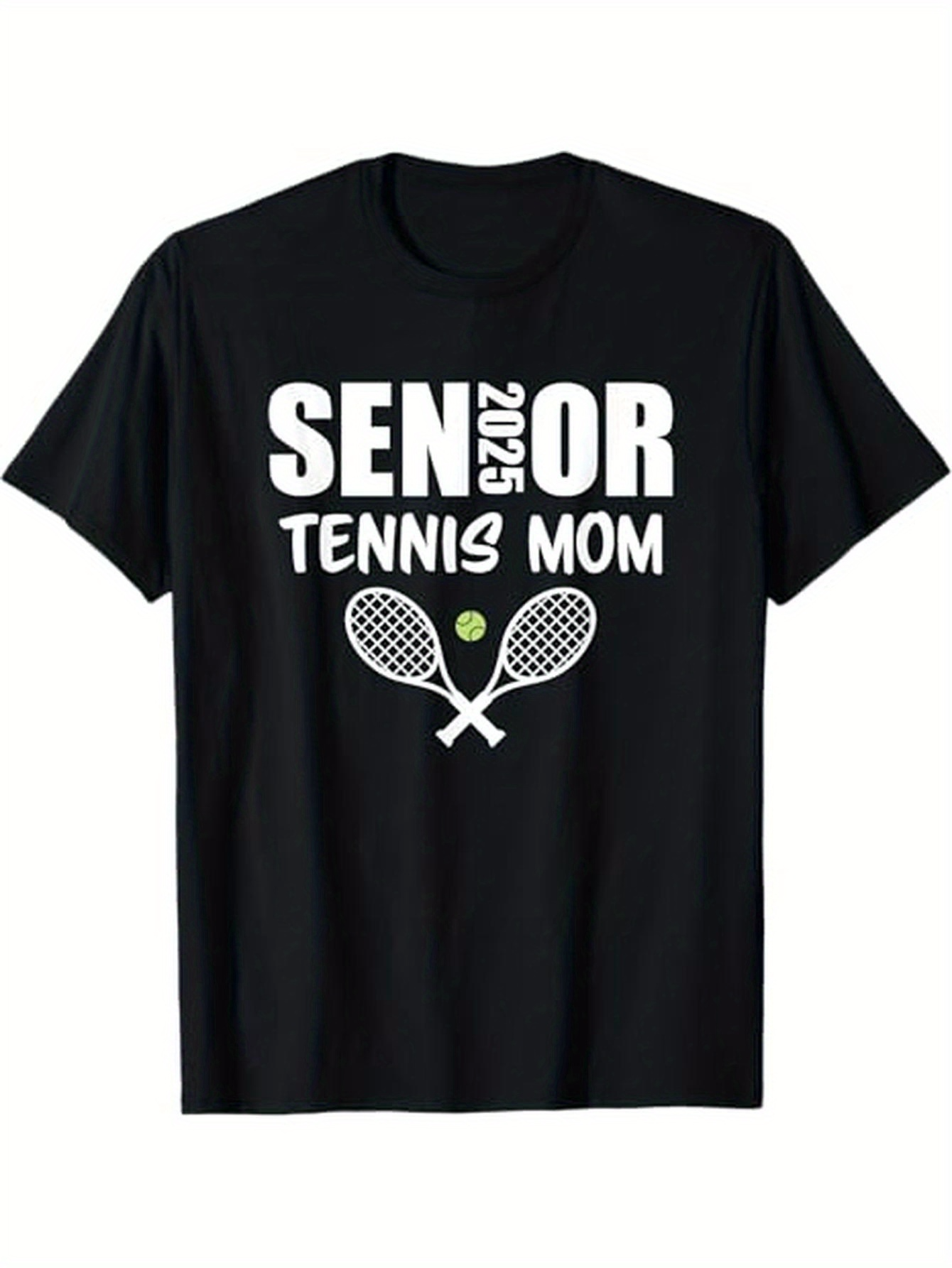 Men's Graphic T-Shirt Senior 2023 Tennis Mom Featuring Two Rackets And Tennis Ball
