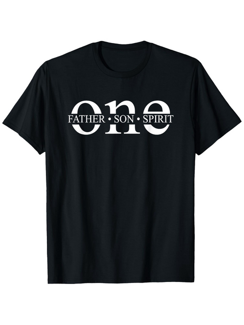 Men's Graphic T-Shirt Father Son Spirit One Bold White Lettering Black T Shirt