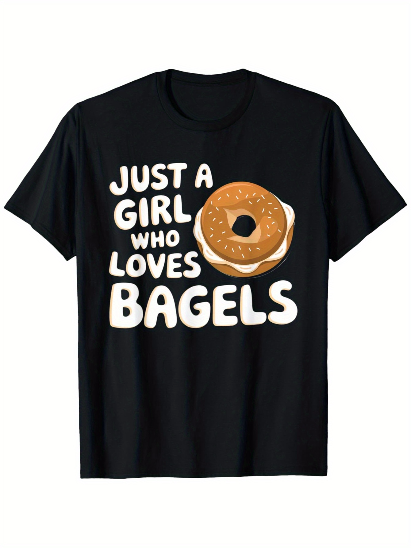 Men's Graphic T-Shirt Just A Girl Who Loves Freshly Baked Soft Golden Bagel