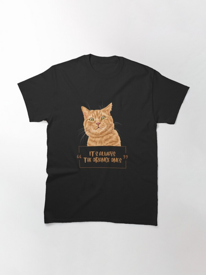 Men's Graphic T-Shirt If It Fits I Sits Fluffy Orange Cat With Relaxed Pose And Playful Attitude