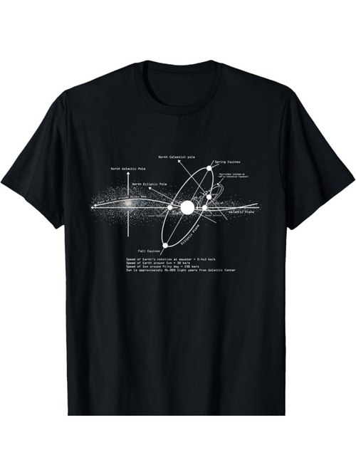 Men's Graphic T-Shirt Solar System Chart With Labeled Orbits And Scientific Markings Sun