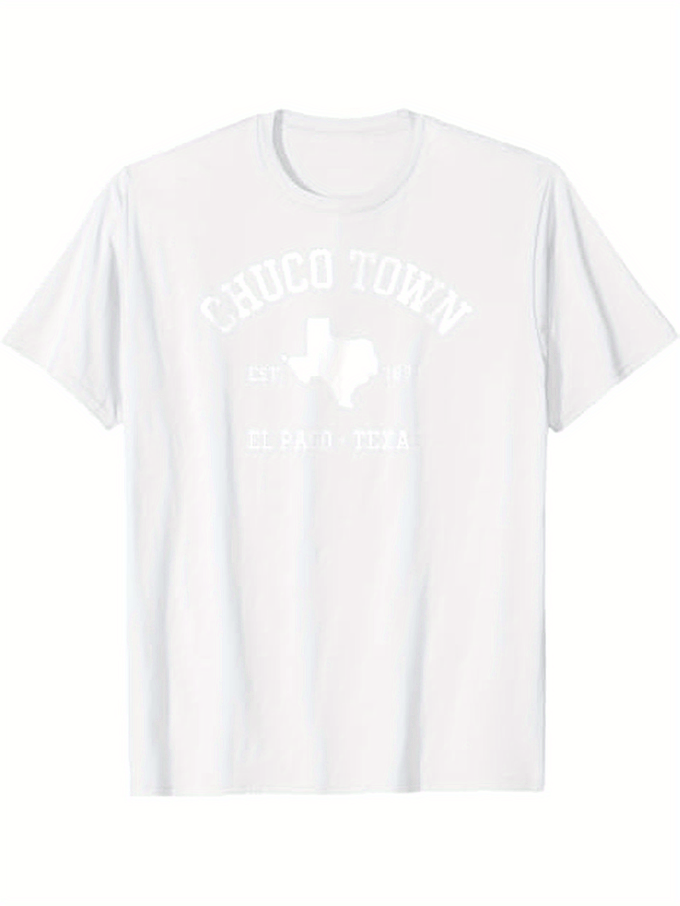 Men's Graphic T-Shirt Chuco Town Outline Map With Distressed Retro Style Texas Graphic