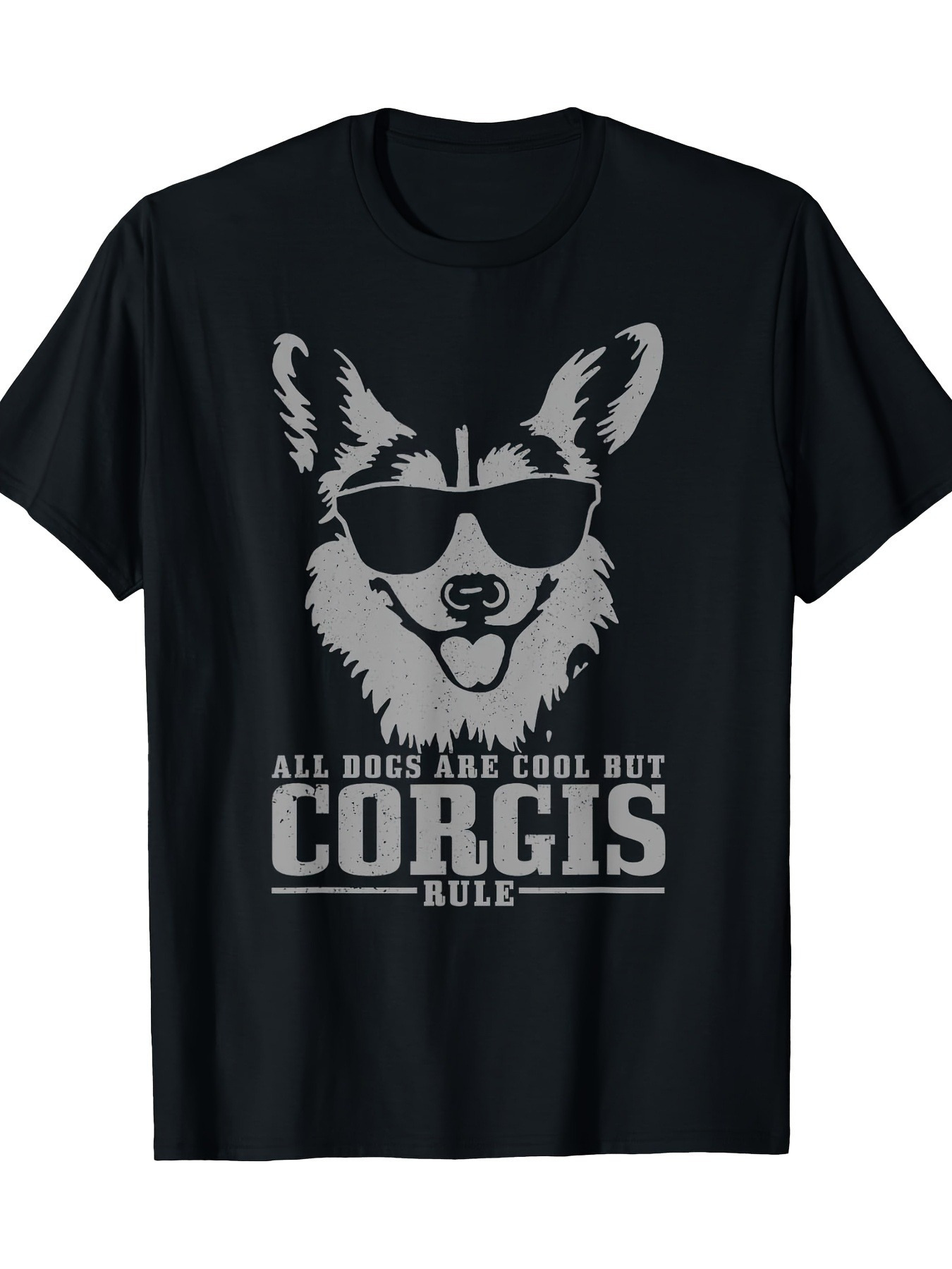 Men's Graphic T-Shirt All Dogs Are Cool But Corgis Rule Sunglasses Wearing Cute Corgi Dog
