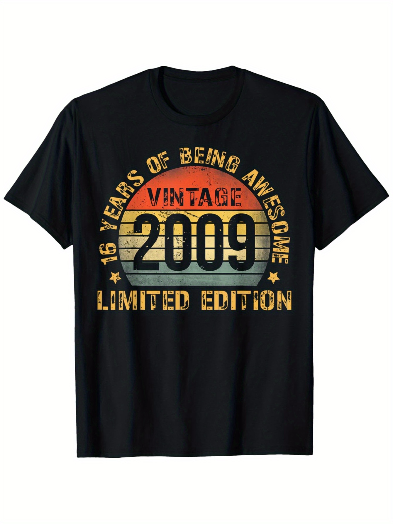 Men's Graphic T-Shirt 16 Years Of Being Awesome Vintage Style Limited Edition 2009