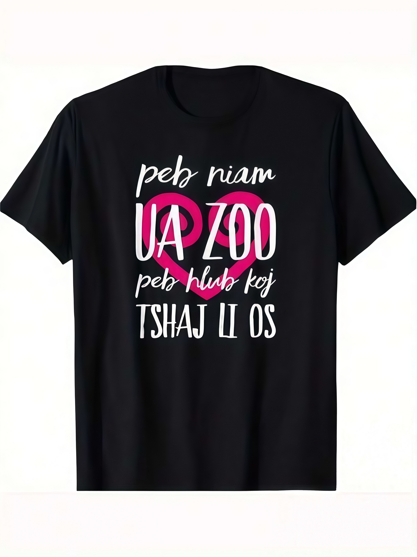 Men's Graphic T-Shirt UA ZOO With Heart Motif On Minimalist Typography T Shirt