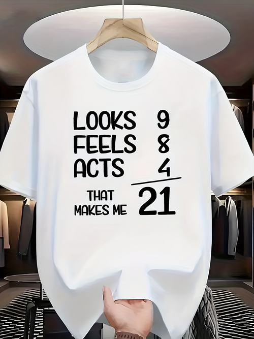 Men's Graphic T-Shirt Looks Feels Acts That Makes Me Number Graphic Shirt