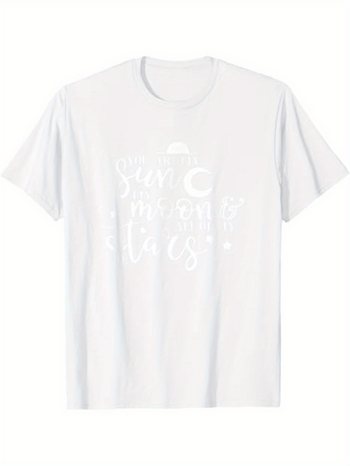 Men's Graphic T-Shirt Sun Moon Stars Dancing Across A Cloudy Twilight Sky T Shirt