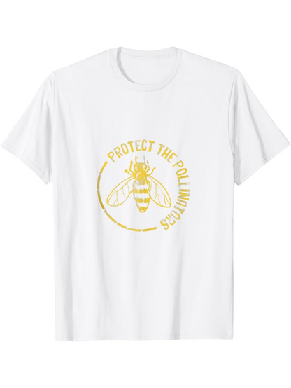 Men's Graphic T-Shirt Protect The Pollinators With Golden Sunlit Bumblebee