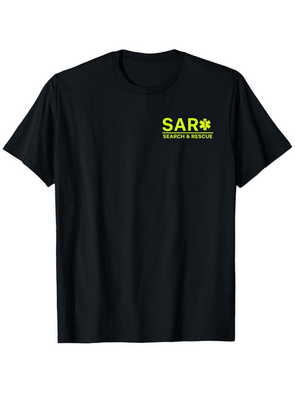 Men's Graphic T-Shirt SAR Search And Rescue Minimalist Neon Letter Emergency T Shirt
