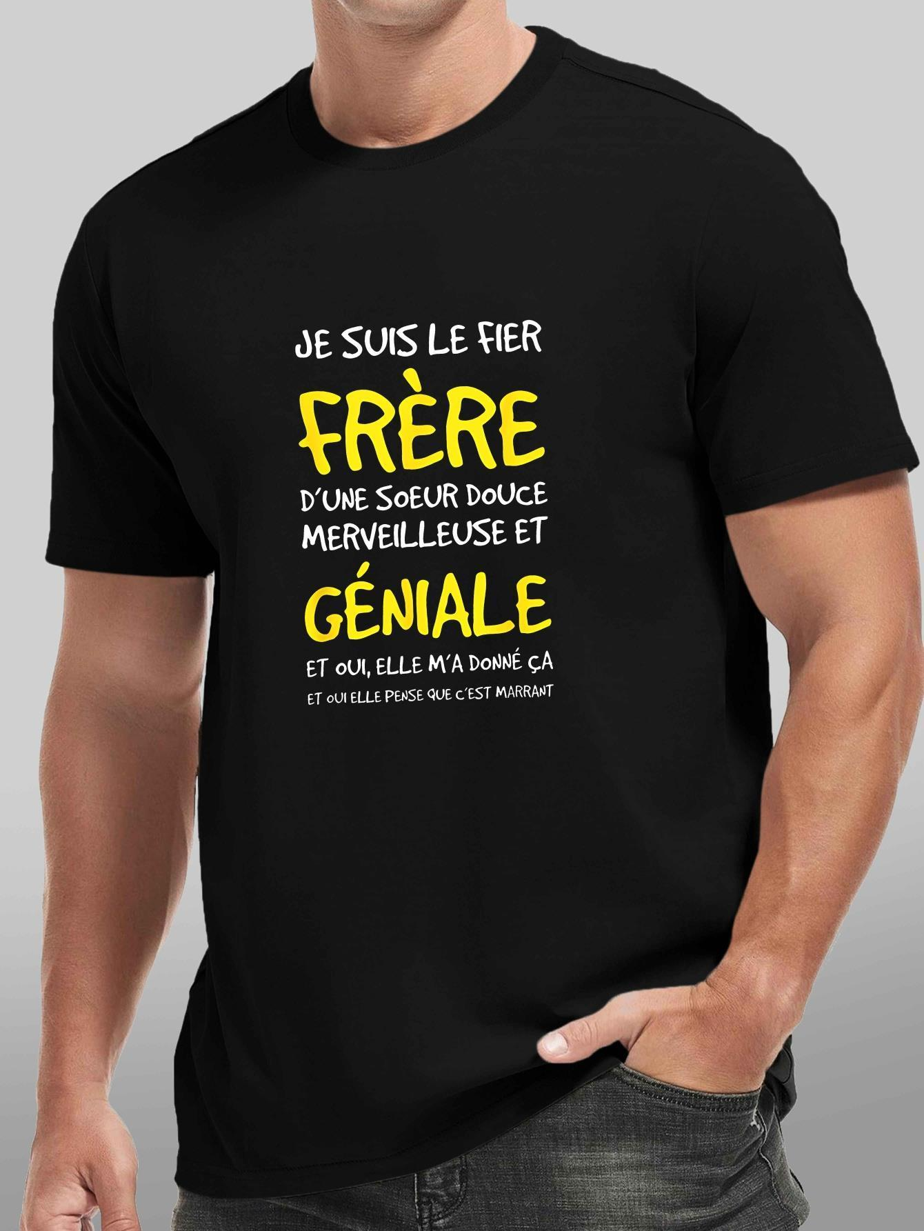 Men's Graphic T-Shirt Vintage French graphic锛?funny saying
