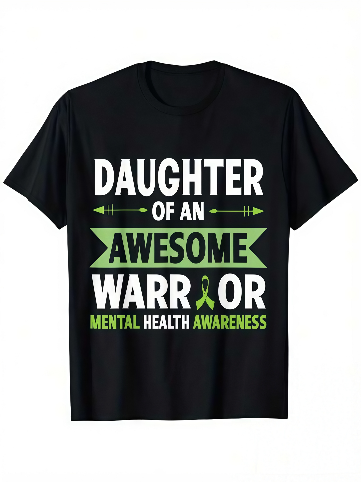 Men's Graphic T-Shirt Daughter Of An Awesome Warrior Mental Health Awareness Ribbon T Shirt