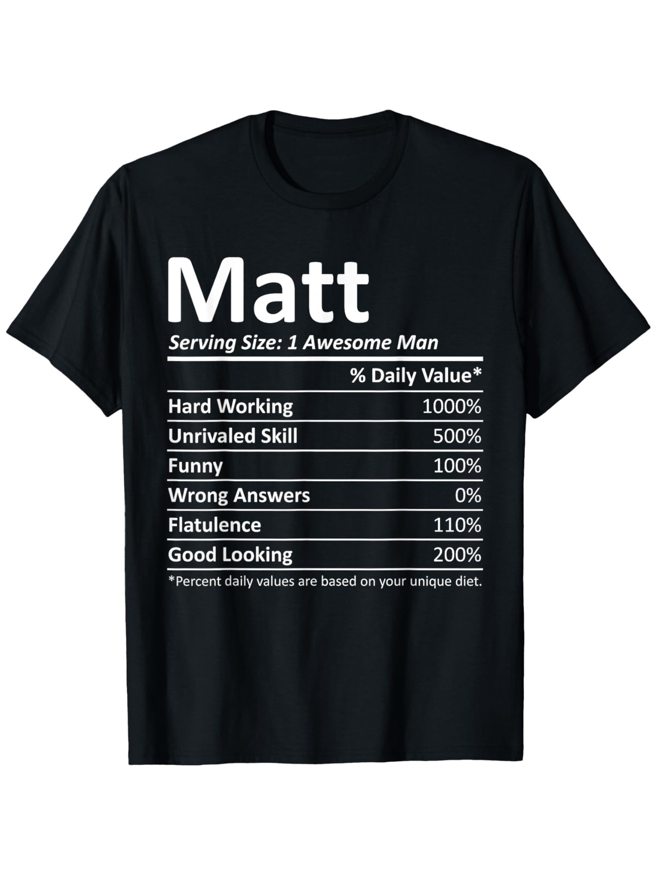 Men's Graphic T-Shirt Matt Serving Size Funny Skills Table Shirt