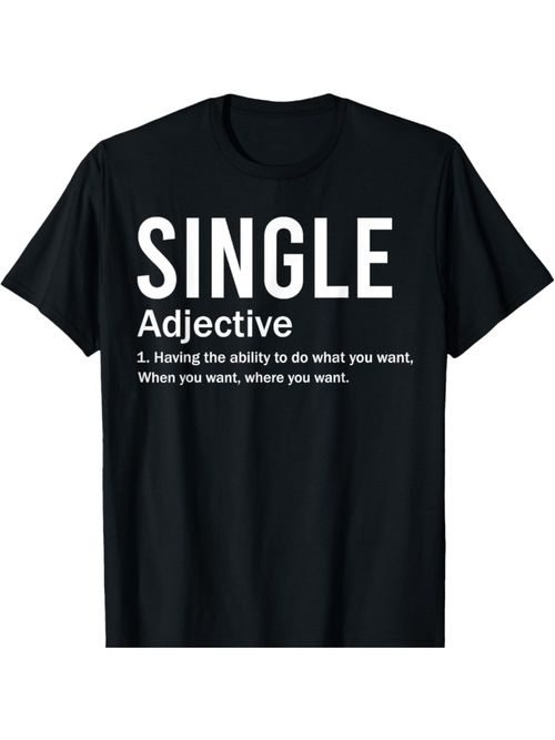 Men's Graphic T-Shirt Single Adjective Definition Text On Minimal Statement Shirt