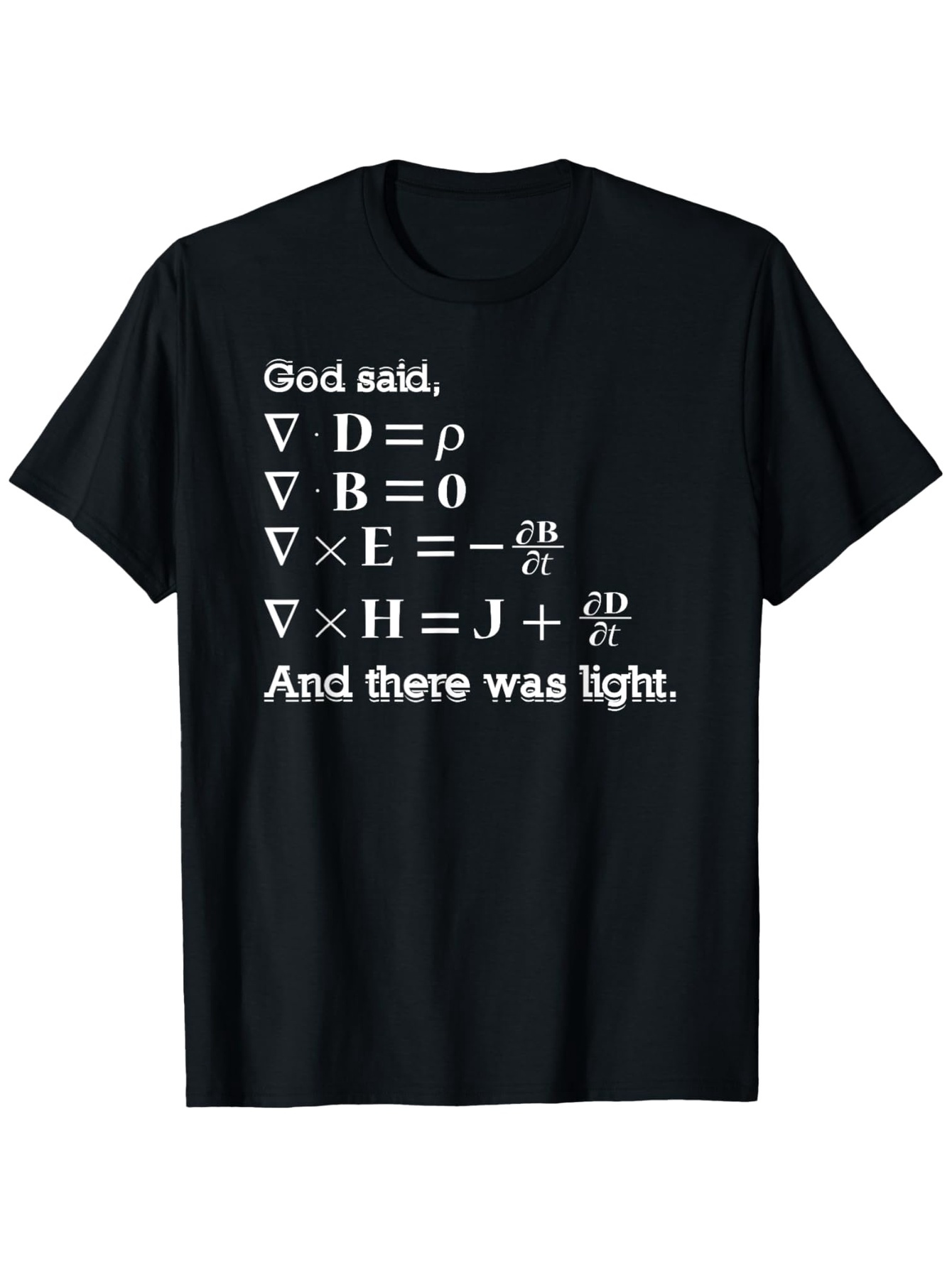 Men's Graphic T-Shirt God Said Maxwell Equations And There Was Light Physics Shirt