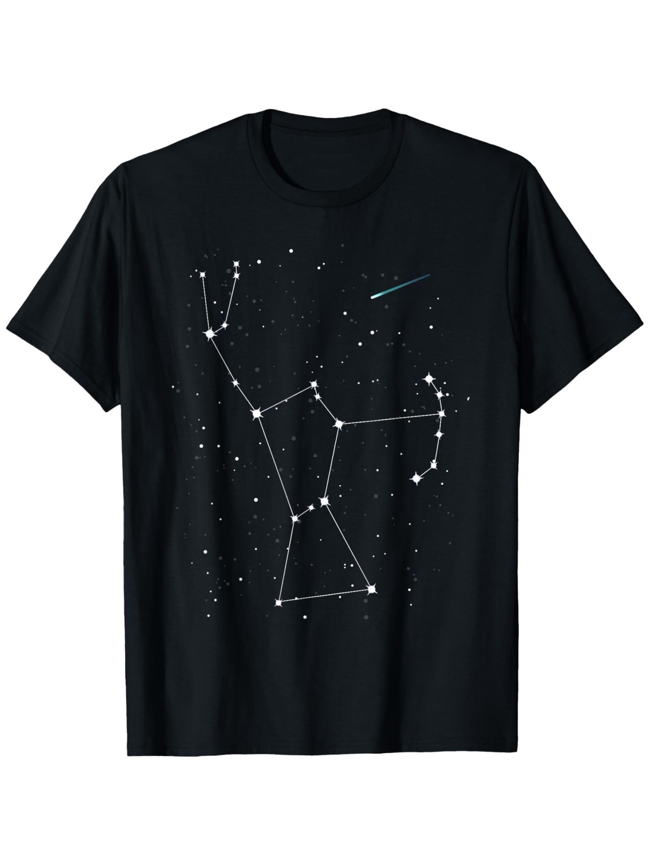 Men's Graphic T-Shirt Night Sky Stars Forming Orion Constellation Pattern Black T Shirt