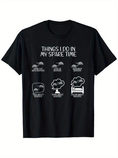 Men's Graphic T-Shirt Things I Do In My Spare Time Watching Storms Reading About Storms And Dreaming