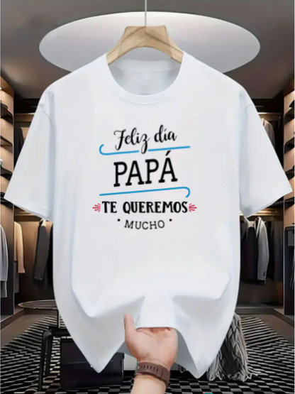 Men's Graphic T-Shirt Feliz D铆a de Papa text