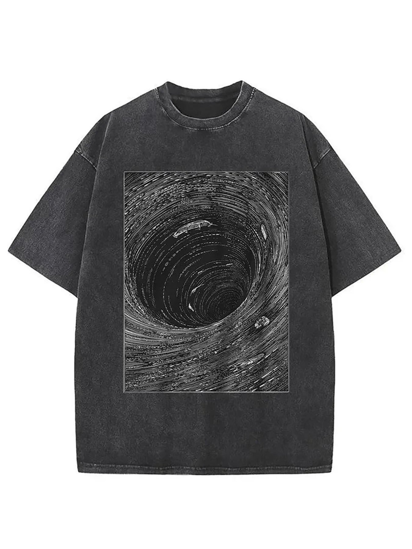 Men's Graphic T-Shirt Swirling Cosmic Energy Surrounded By Subtle Space Elements Black Hole