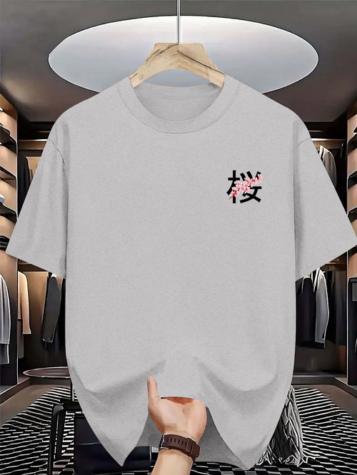 Men's Graphic T-Shirt Geometric print with Japanese-inspired design
