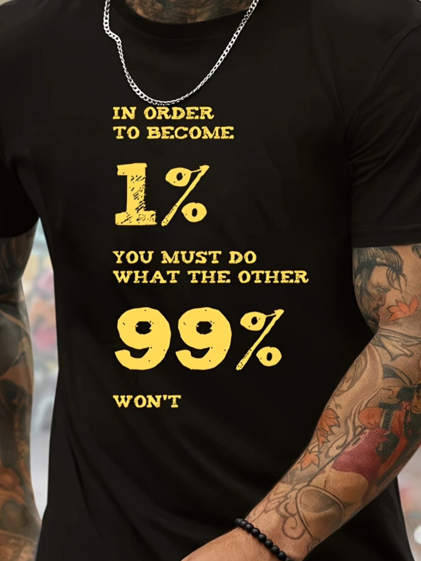 Men's Graphic T-Shirt In Order To Become Unique You Must Do What Others Wont Black T Shirt
