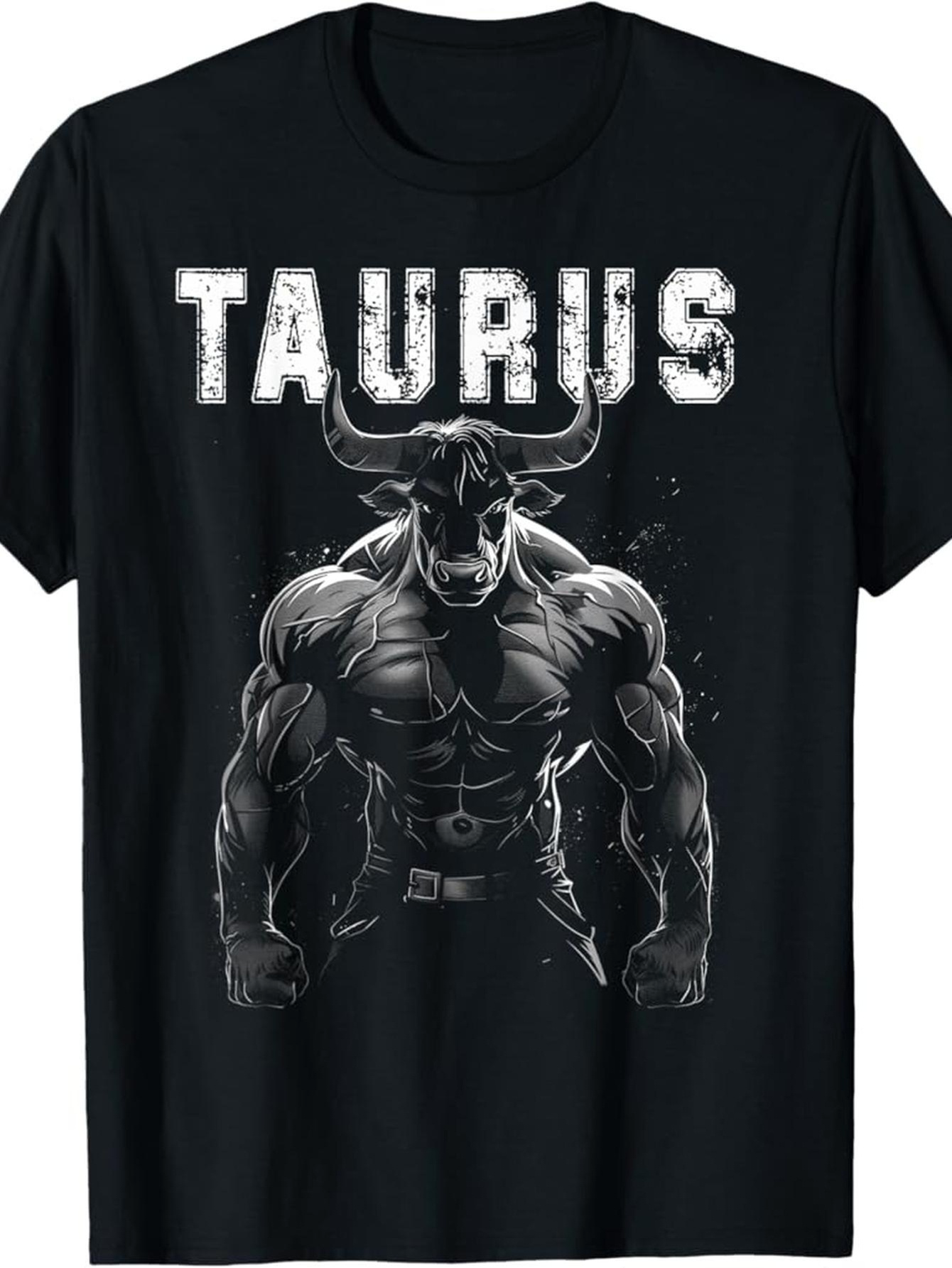 Men's Graphic T-Shirt Taurus Rugged Muscular Bull Under Night Sky Taurus
