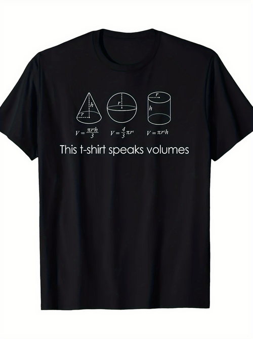 Men's Graphic T-Shirt This T Shirt Speaks Volumes Fun With Geometry And Math Shapes