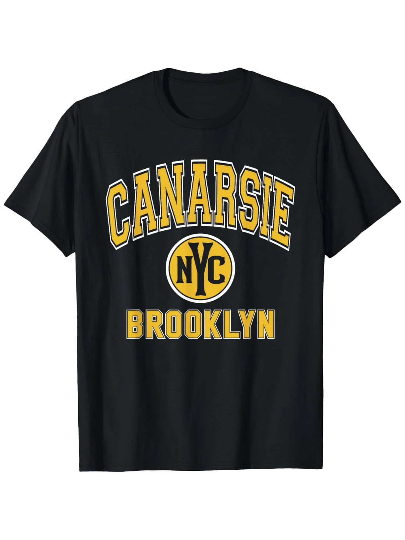 Men's Graphic T-Shirt Canarsie NYC Brooklyn Collegiate Letter Style Graphic Typography T Shirt