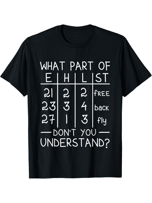 Men's Graphic T-Shirt What Part Of Ehl List Dont You Understand With Handwritten Chalkboard Letters T Shirt