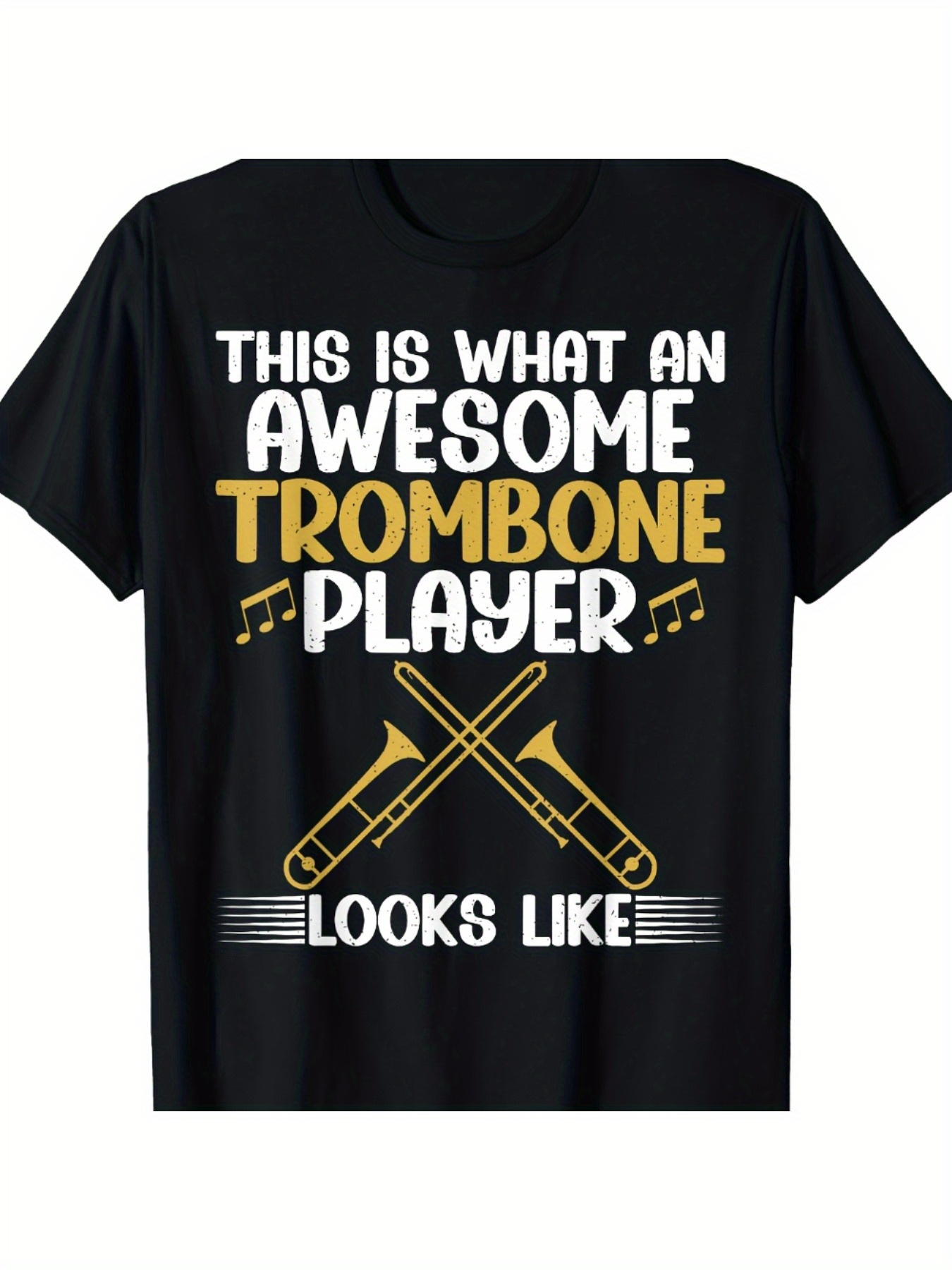 Men's Graphic T-Shirt This Is What An Awesome Trombone Player Looks Like With Crossed Brass Instruments
