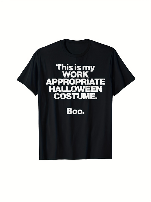 Men's Graphic T-Shirt This Is My Work Appropriate Halloween Costume Boo Slogan Tee