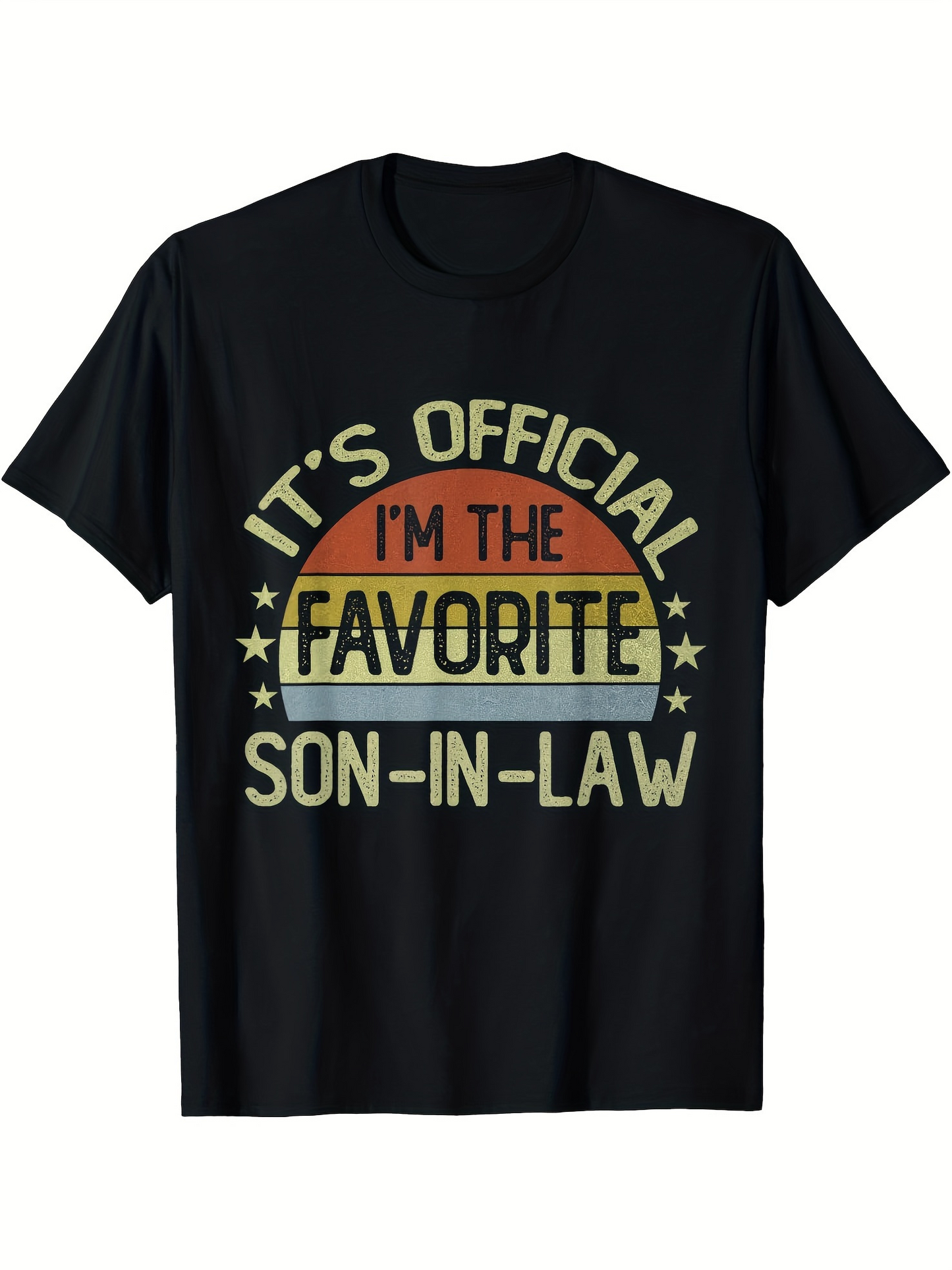 Men's Graphic T-Shirt Its Official Im The Favorite Son In Law Vintage Style Retro Sunburst Graphic T Shirt
