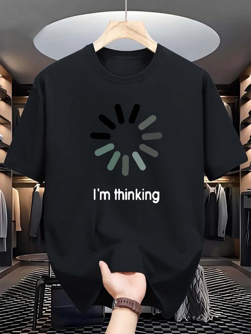 Men's Graphic T-Shirt Im Thinking With Loading Bar Progress Graphic Design