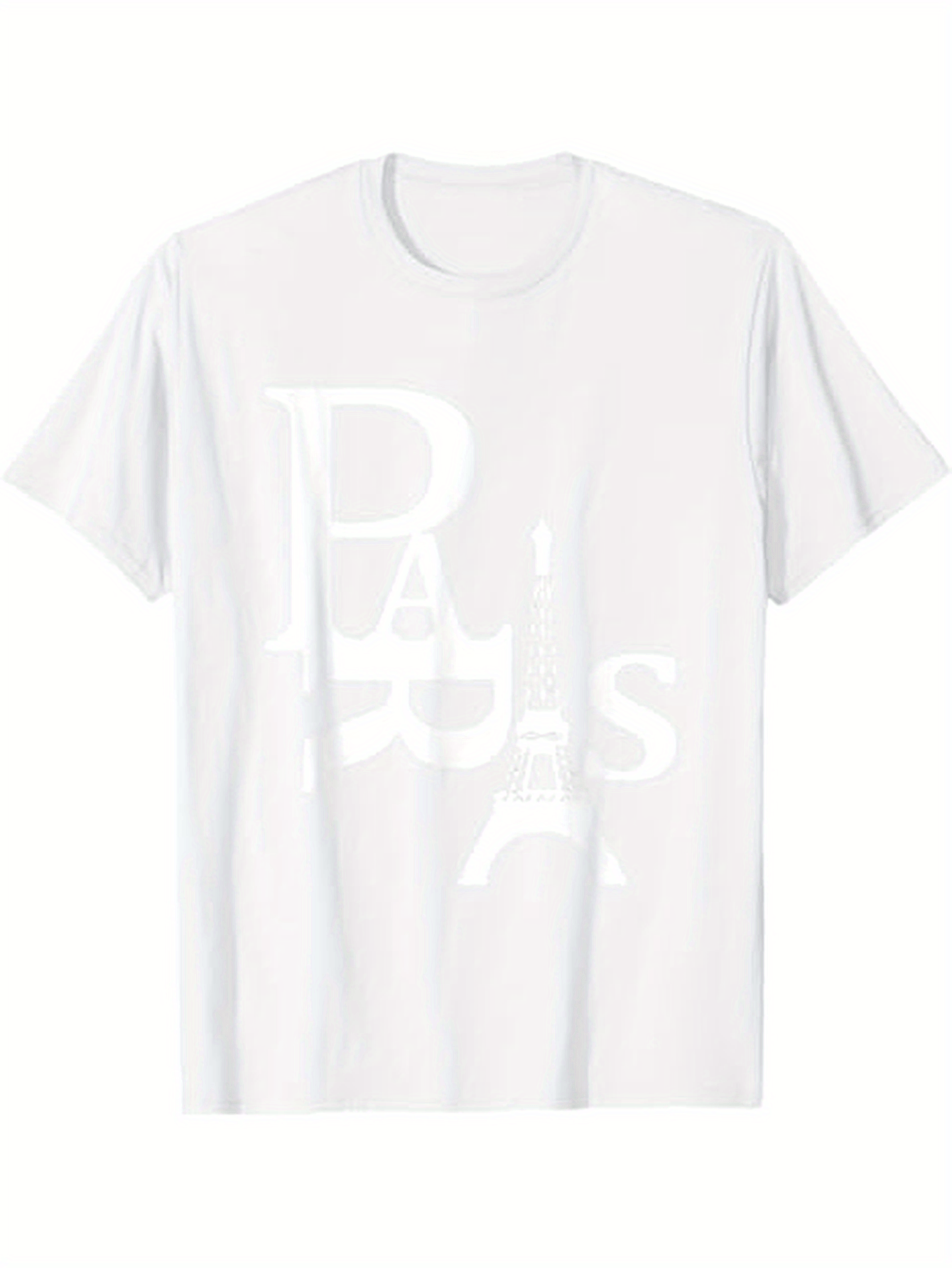 Men's Graphic T-Shirt Paris Bold Artistic Lettering Urban Casual Tee