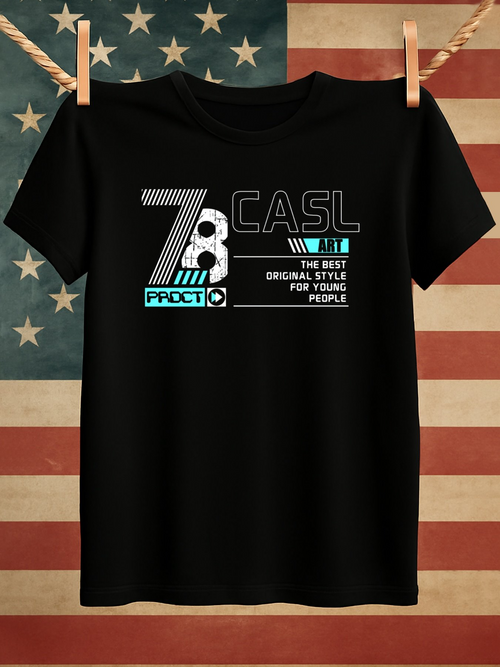 Men's Graphic T-Shirt 78 Project With Futuristic Lines For Urban People