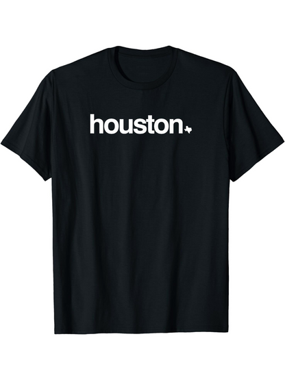 Men's Graphic T-Shirt Houston Simple Modern White Print Text With Clean Bold Lettering T Shirt