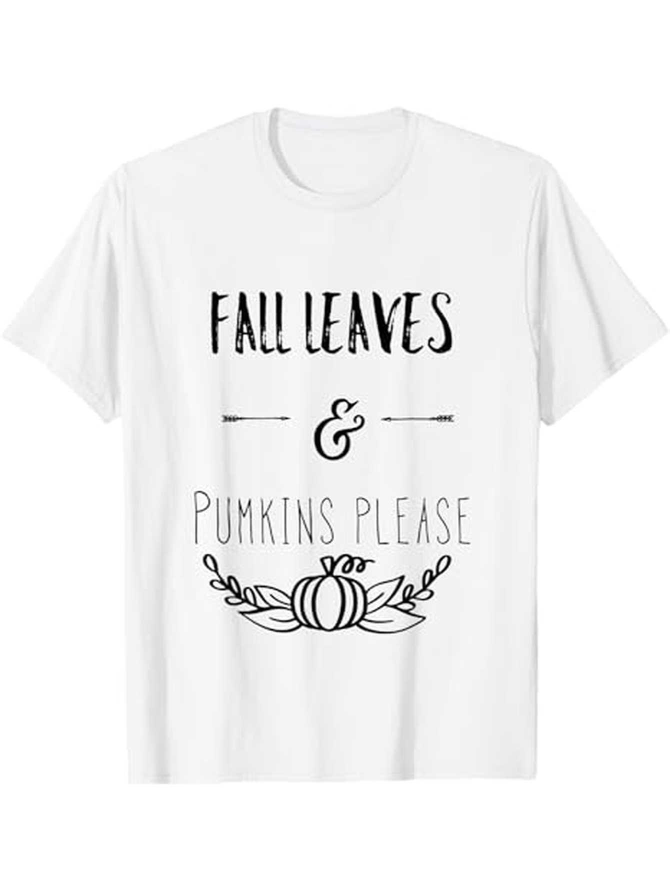 Men's Graphic T-Shirt Fall Leaves Pumpkins Please Autumn Harvest With Sketch Gourds Pumpkin