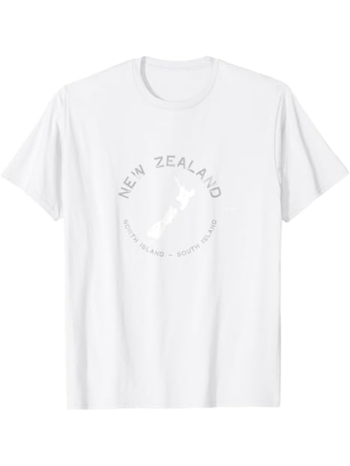 Men's Graphic T-Shirt New Zealand Outline Map With Arched Minimal Lettering T Shirt