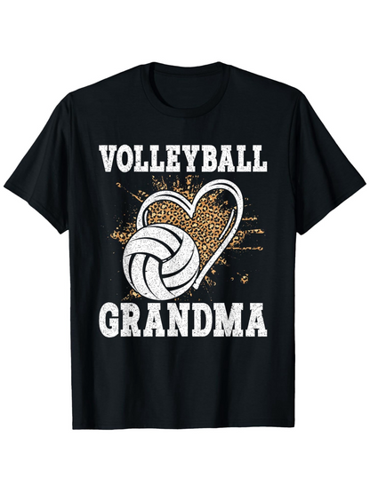 Men's Graphic T-Shirt Volleyball Grandma With Glittering Heart And Energetic Volleyball Graphic