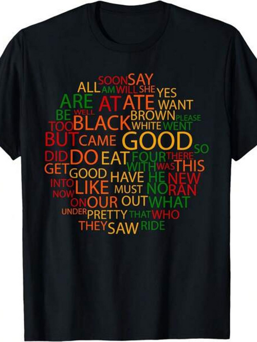 Men's Graphic T-Shirt Colorful Motivational Words Cluster Shaped Like A Heart T Shirt