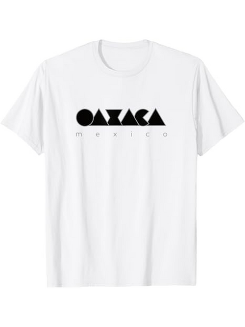 Men's Graphic T-Shirt Oaxaca Mexico Bold Geometric Shapes Modern Lettering T Shirt
