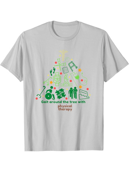 Men's Graphic T-Shirt Gait Around The Tree With Physical Therapy Holiday Theme T Shirt