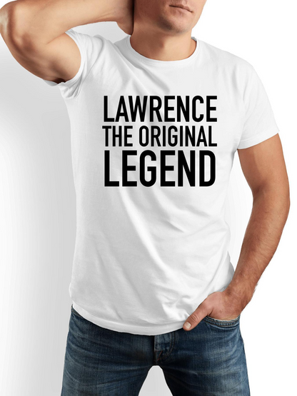 Men's Graphic T-Shirt Lawrence The Original Legend Bold Statement Graphic Legend