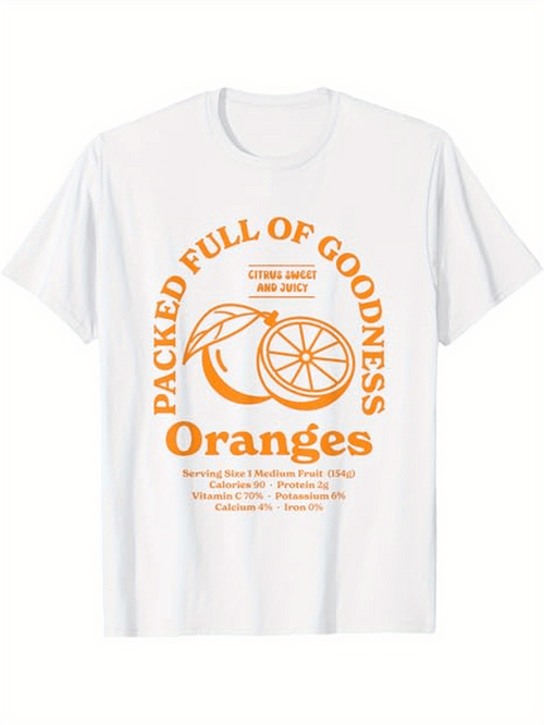 Men's Graphic T-Shirt Packed Full Of Goodness Fresh Citrus Fruits With Sliced Juicy Orange Under Sunshine Oranges