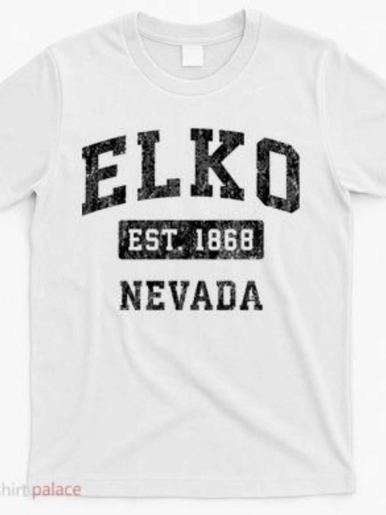 Men's Graphic T-Shirt Elko Est 1868 Nevada Vintage Distressed College Style Graphic Shirt