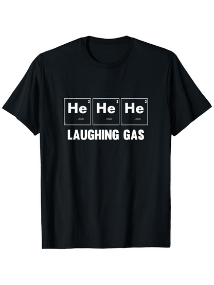 Men's Graphic T-Shirt Laughing Gas Periodic Table Elements With Playful Science Joke Text