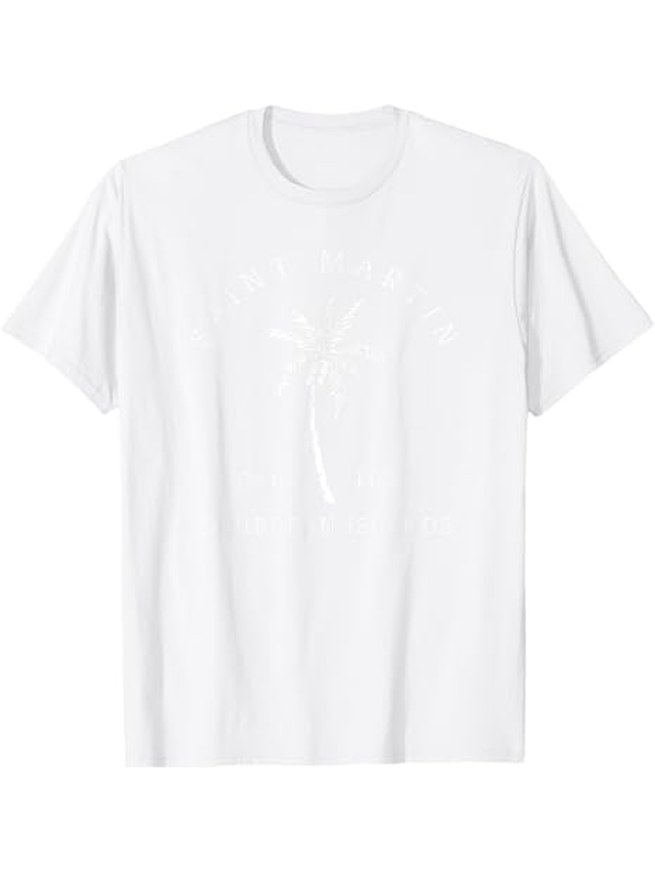 Men's Graphic T-Shirt Soft Palm Tree Outline With Gentle Sun Rays White Cotton T Shirt