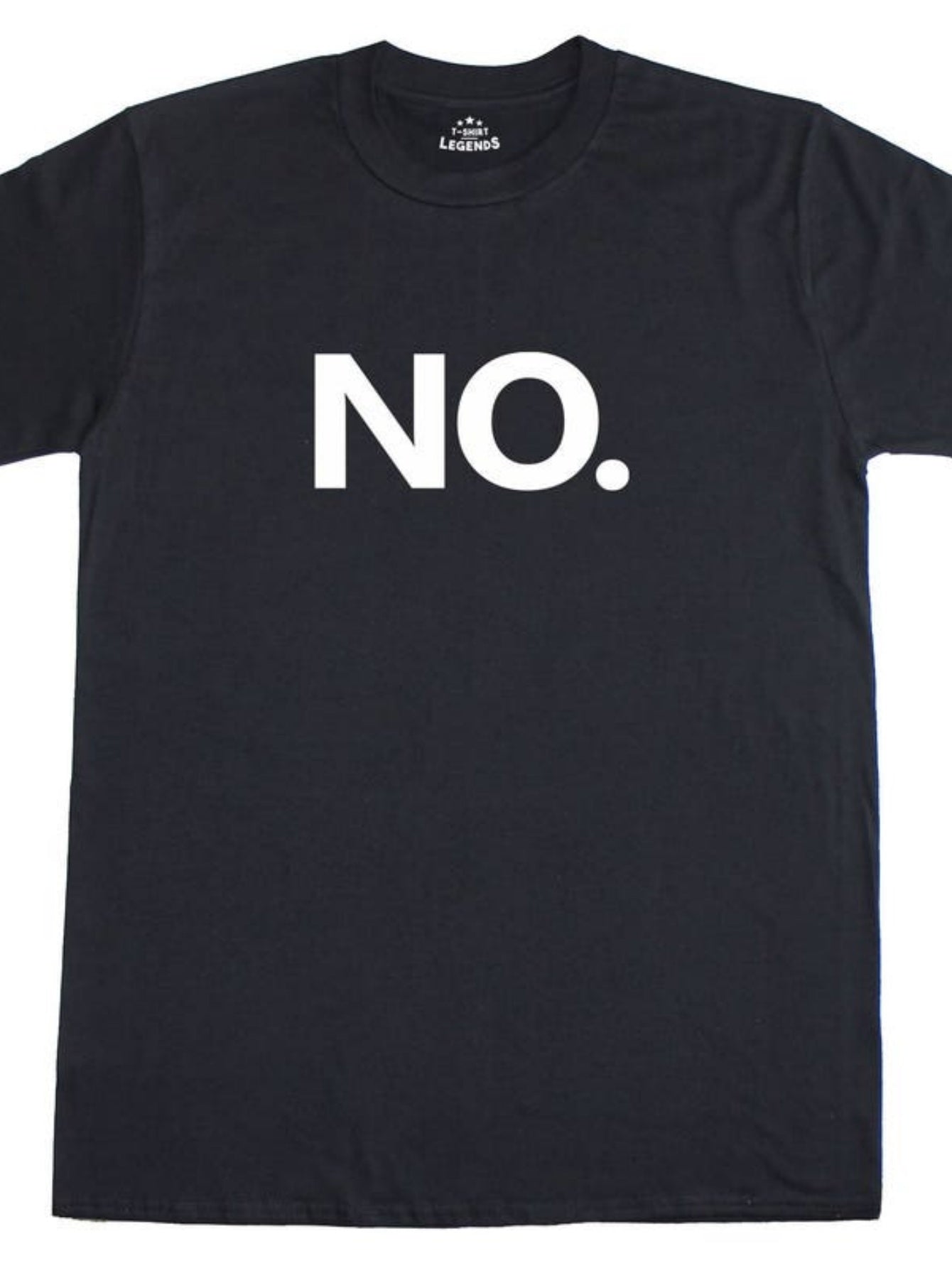 Men's Graphic T-Shirt No Bold White Letters On Solid Black Shirt